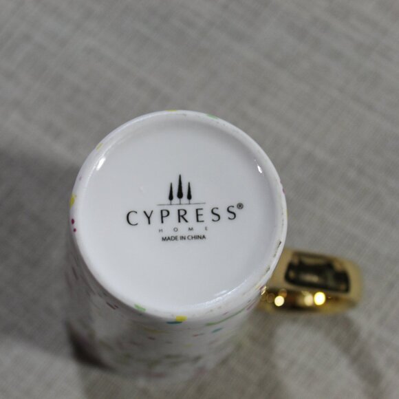 Cypress Home Tall Paint Splatter "Celebrate" Ceramic Drink Mug - Picture 4 of 7